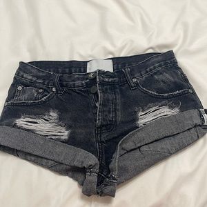 Black ONE teaspoon denim shorts